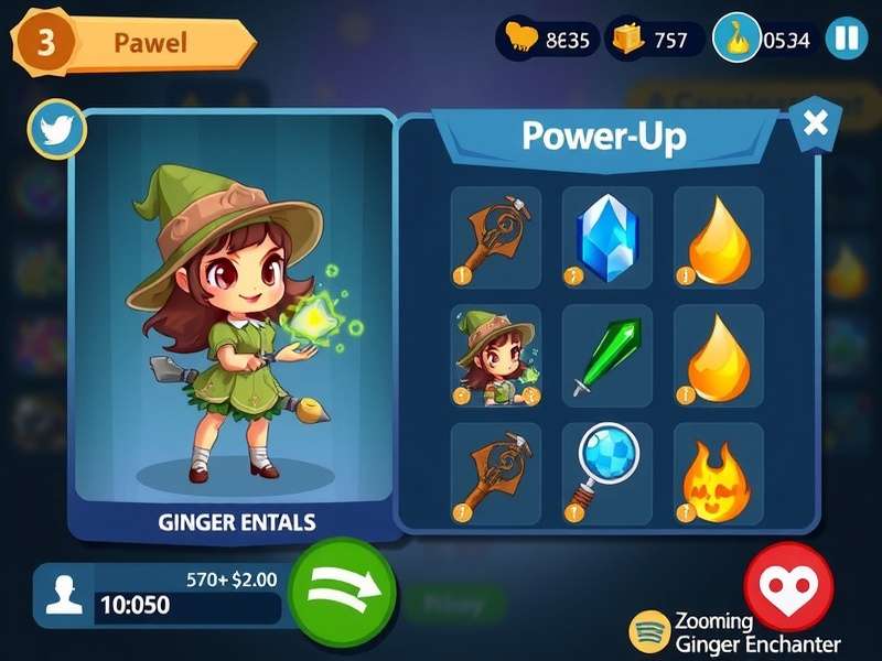 Zooming Ginger Enchanter power-up collection